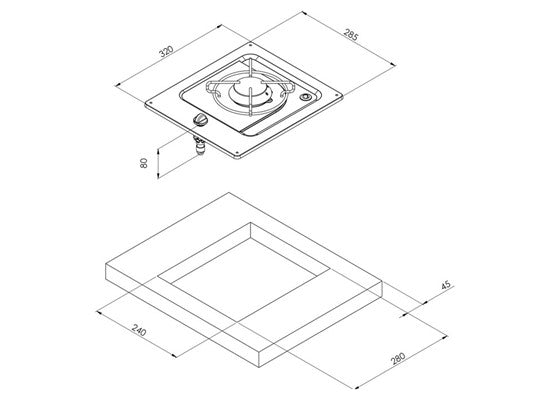 Tek Gözlü Ankastre Ocak (Tekli Gömme)