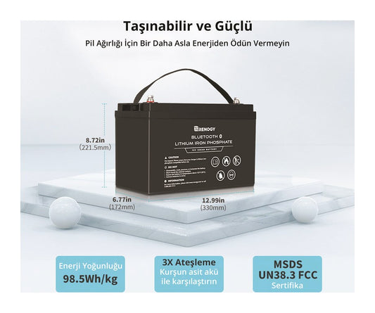Lityum Akıllı Akü (100 Ah)