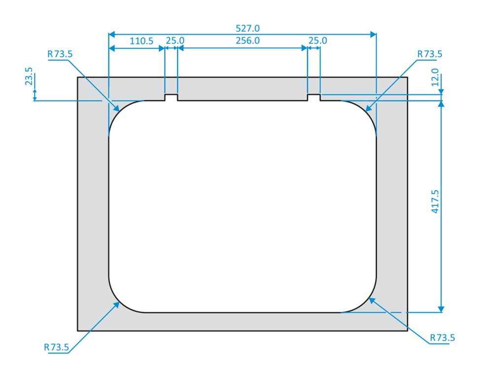 Üç Gözlü Kare Ocak HOB34