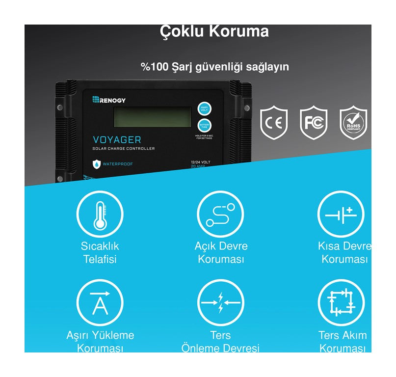 Voyager Solar Şarj Kontrol Cihazı (20A)