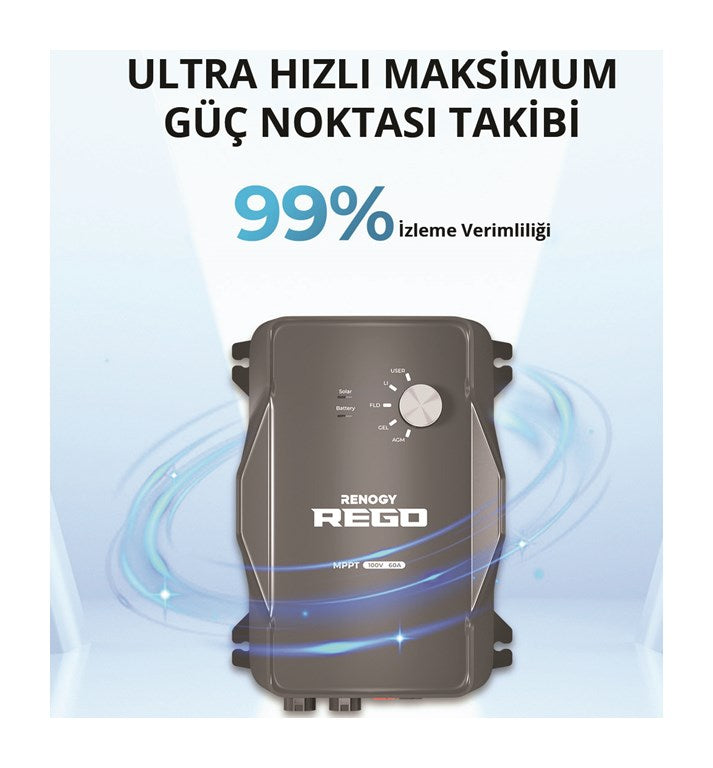 REGO MPPT Solar Şarj Kontrol Cihazı (60A)
