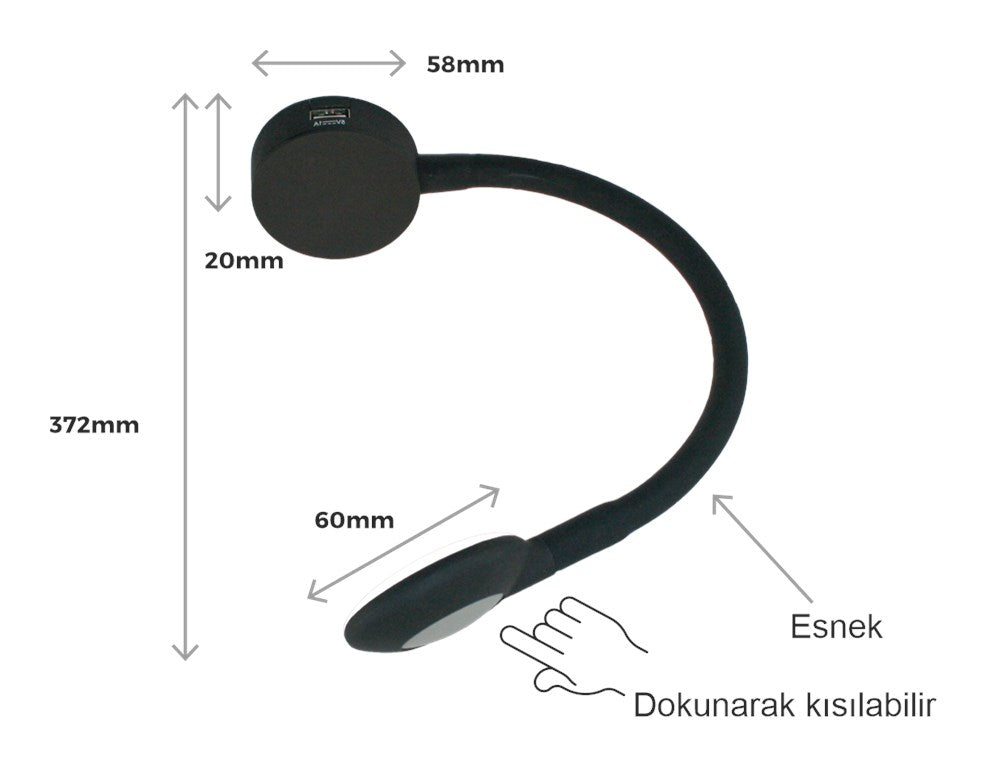 Esnek Spot Lamba - 2x USB