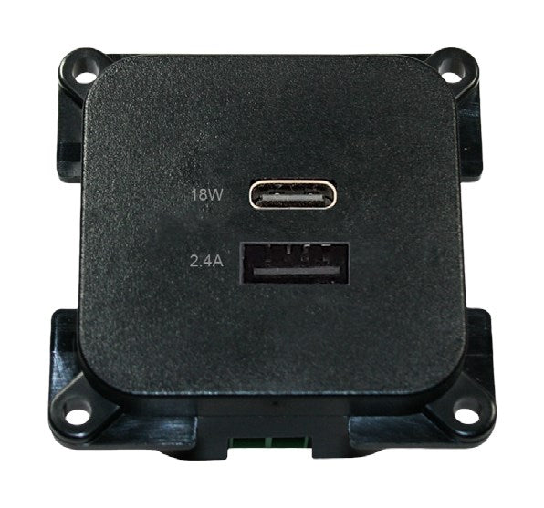 2'li USB Soketi (Siyah)