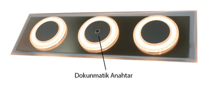 Ortano - Üçlü Dokunmatik Tavan Lambası